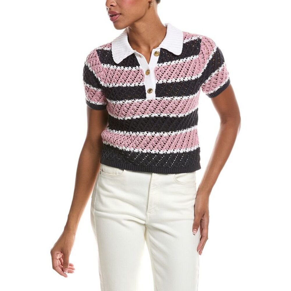 Rd Style Womens Elei Short Sleeve Polo Neck Pullover, Gray